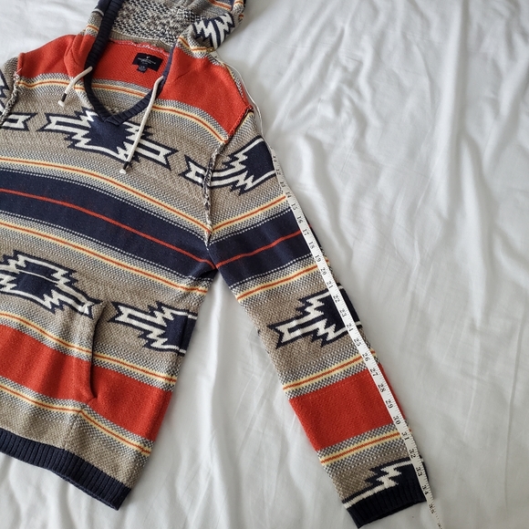 American Eagle Hoodie, Large, Orange, Tan, & Blue - Picture 7 of 9